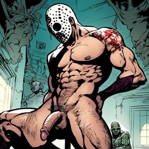 Jason vorhees nacked whit visible dick, in to an assylum 