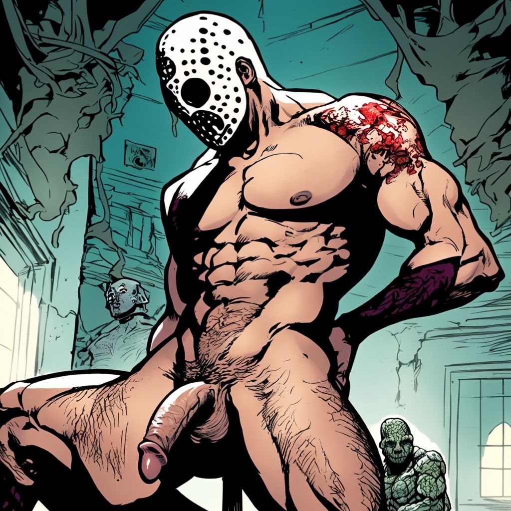 Jason vorhees nacked whit visible dick, in to an assylum 