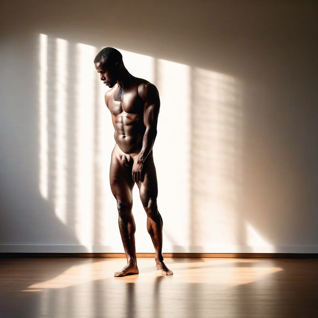 Naked black man