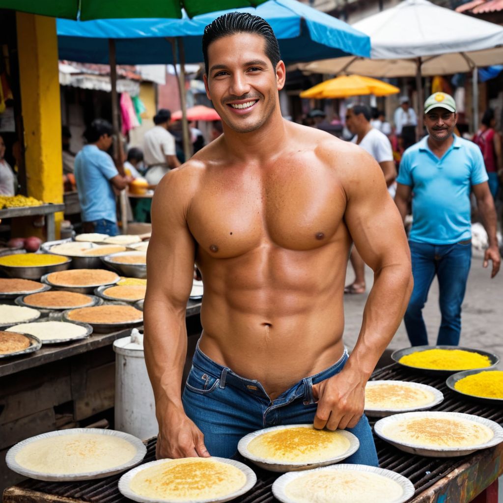 Vendedor de arepas sexy