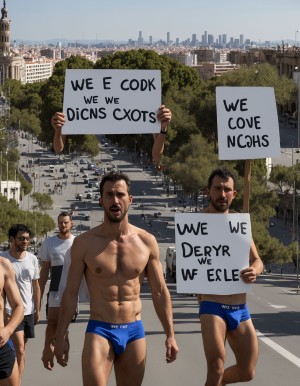 Los activistas y pasivistas siguen con la movilización para la instalación de Glory Holes en edificios públicos, imágenes de la movilización de hoy en Barcelona. Han cortado la carretera. Algunos que no han salido del armario iban con capas de invisibilidad pero llevando sus carteles reivindicativos.