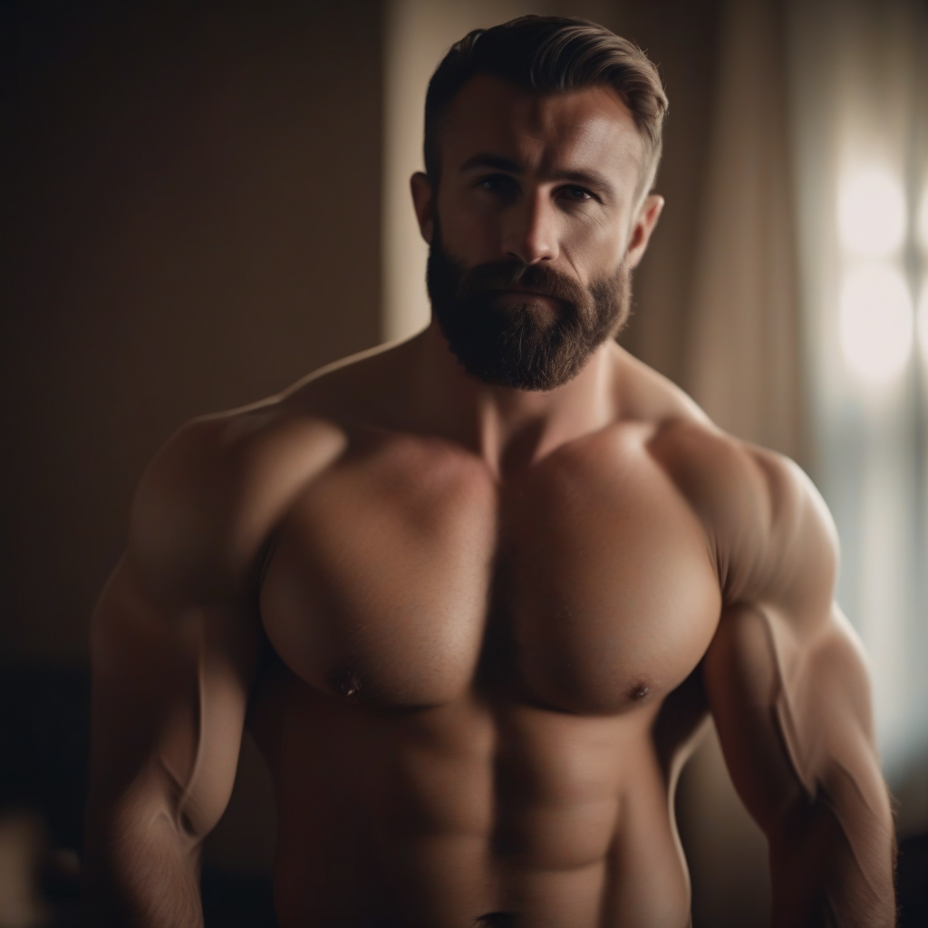 Muscle hairy man totaly naked submisive small dick