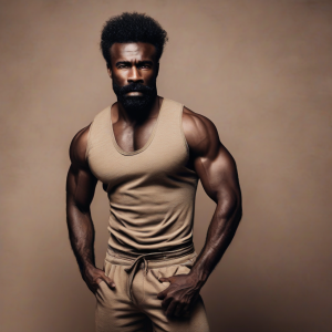 Black hairy man