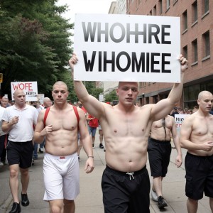 (Inspirada en @Lulu_Manriques) Manifestación con carteles por los Glory Holes